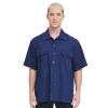 TopTie Men's Add Your Text Embroidered Short-Sleeve Work Shirt Industrial Poplin Work Shirt-Navy-2XL view 2