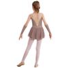 FEESHOW Kids Girls Shiny Diamond Figure Ice Skating Dress Ballerina Ballet Dance Leotards Dress Ballroom Costume Dusty Pink B 12 Years view 2