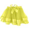 Tutu for Toddler Girls Layered Tulle Tutu Princess Ballet Dress Kid Tutu Skirt Hairbow Tutu Skirts (Yellow, 4-12 Years) view 1