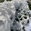 TZYYAO White Camouflage Net,Thickened 210D Camo Netting,Military Shade Net,Sunscreen Net,Outdoor Camouflage Sunshade Cover for Camping,Hunting,Party Decorations,Protective Nets,White-4x8m/13.1x26.2ft view 3