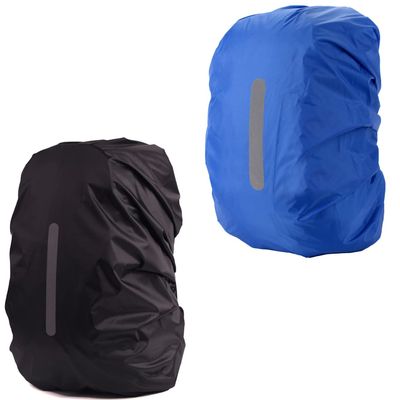 MOPHOEXII 2 Pack Waterproof Backpack Rain Cover, Ultralight Compact Portable Reflective Backpack Rain Cover,for Hiking, Camping, Traveling