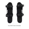 Mini Ski Skates, Snow Ski Shoes Board, Winter Portable Snowblades Skis Shoes, Aachable to Ski Boots(Black) view 2