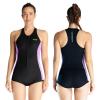 Women Neoprene Wetsuit, Sleeveless Wetsuits for Women, 2mm Diving Shorty Suit with Front Zipper for Swimming Diving Snorkeling Water Sport(L,Purple) view 1