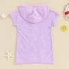 SAYOO Kid Girls Swim Cover Up Kid Hooded Zip-Up Terry Swimsuit Coverup Towel Bathing Suit Bathrobe Pool Beach Robe Dress (F Purple, 1-2 Years) view 3