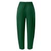 Linen Pants for Women Linen Pants Plazo Pants Lightweight Womens Pants Plus Size Womens Clothing Athletic Capris for Women,C-AG,X-Large view 4