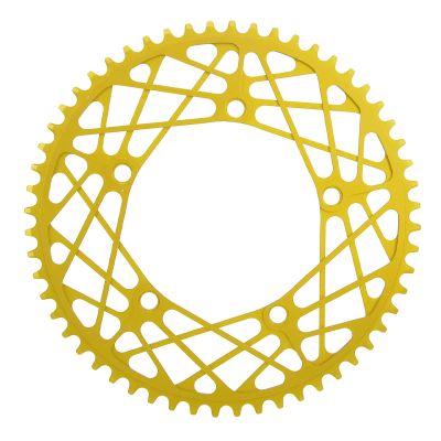 MUNEFE Bike Chain, 6T Aluminum Alloy Bike Chain Wheel Crank Plate, Chain Wheel Crank Plate for Replacement (Yellow)