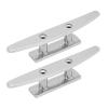 Boat Cleat, Marine Cleats, Dock Cleats for Boat, 2PCs Boat Cleat Open Base 5in Universal Fit for Watercraft Boat Yacht Kayak Jet Ski Docks Decks Mooring Hardware view 1