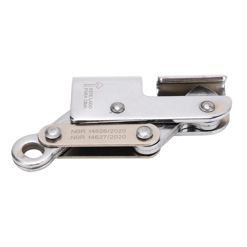 Heavy Duty Alloy Self Locking Rope Grab for Climbing Anti Fall Tree Arborist - Durable Self Braking Descender Clamp Stop