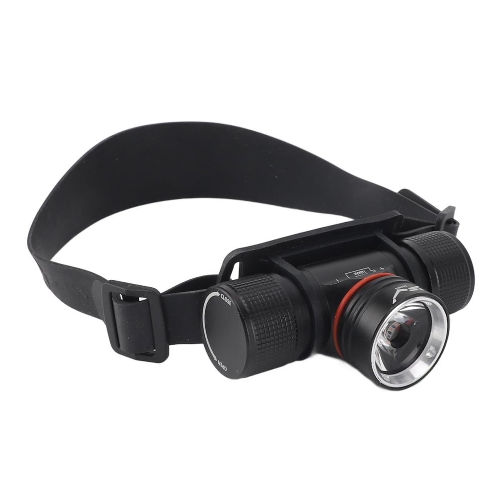 Pyhodi Diving Headlamp, Aluminum IPX68 Waterproof 1200LM 3 Light Mode Underwater Diving Headlight with Rechargeable Battery, Charger, Submarine Light Dive Light for Swimming, Snorkeling