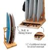 LISS Spirit Rack, Vertical Surfboard Rack Stand Holder for 3 & 4 Boards, Indoor Surf Rack Storage Display for Longboard, Shortboard, Snowboard, Wakeboard, Skateboard Up to 10Ft Long view 4