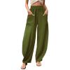 Palazzo Pants for Women Beach Pants for Women Womens Bohemian Pants Women's Pants Casual Loose Black Pants Women Work Outfits for Women,C-Bronze,Small view 1