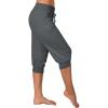 Womens Linen Pants High Waisted Pants for Women Black Scrub Pants for Women Wide Leg Sweatpants for Women Camo Cargo Pants Capris for Women Plus Size,B-Dark Gray,Small view 2