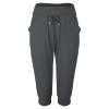 Womens Linen Pants High Waisted Pants for Women Black Scrub Pants for Women Wide Leg Sweatpants for Women Camo Cargo Pants Capris for Women Plus Size,B-Dark Gray,Small view 4