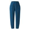Linen Pants Women Summer Summer Linen Pants for Women Womens Petite Wide Leg Pants Women Beach Pants Plus Size Slacks for Curvy Women Tapered Trousers Women,C-Mint Green,Small view 3