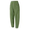 Women's Pants High Waisted Pants for Women Wide Leg Trousers for Women High Waisted Women Pull On Pants Beach Coverup Pants Yoga Dress Pants for Women with Pockets,C-Green,XX-Large view 4