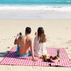 LRUUIDDE Extra Large Picnic Blanket Beach Blankets, Outdoor Foldable Waterproof Sand Mat for Beach Camping Hiking Travel Family Concerts Grass Park Music Festival Lawn Mats (Red, 80x60inch) view 3