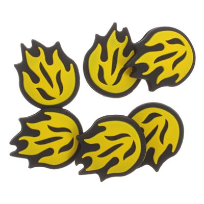 6pcs Fire Shaped Tennis Racket Vibration Dampener Tour Bite Tennis Racket Accessory