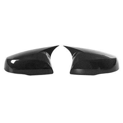 Compatible For Highlander 2020 2021 2022 Car Rearview Side Mirror Cover Horn Wing Cap Exterior Door Case Trim Carbon Fiber Black (Color : Carbon Fiber)