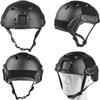 Bvawtrs Tactical Airsoft Gear Airsoft Mask and Helmet, Airsoft Full Face Mask, Detachable Airsoft Goggles,Paintball PJ Fast Helmet with Front NVG Mount and Side Rail, Black1 view 4