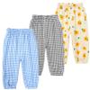 Easygou Kids Elastic Basic Harem Trousers Unisex Baby Boys Girls Casual Cotton Linen Loose Long Baggy Pants Toddler Clothes (1-2T,3PC Floral J,US,1 Year,2 Years,Age) view 1