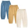 Easygou Kids Elastic Basic Harem Trousers Unisex Baby Boys Girls Casual Cotton Linen Loose Long Baggy Pants Toddler Clothes (1-2T,3PC Solid D,US,1 Year,2 Years,Age) view 1