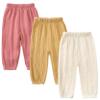 Easygou Kids Elastic Basic Harem Trousers Unisex Baby Boys Girls Casual Cotton Linen Loose Long Baggy Pants Toddler Clothes (1-2T,3PC Solid E,US,1 Year,2 Years,Age) view 1
