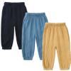 Easygou Kids Elastic Basic Harem Trousers Unisex Baby Boys Girls Casual Cotton Linen Loose Long Baggy Pants Toddler Clothes (1-2T,3PC Solid M,US,1 Year,2 Years,Age) view 1