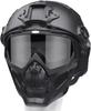Bvawtrs Tactical Airsoft Gear Airsoft Mask and Helmet, Airsoft Full Face Mask, Detachable Airsoft Goggles,Paintball PJ Fast Helmet with Front NVG Mount and Side Rail view 1