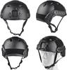 Bvawtrs Tactical Airsoft Gear Airsoft Mask and Helmet, Airsoft Full Face Mask, Detachable Airsoft Goggles,Paintball PJ Fast Helmet with Front NVG Mount and Side Rail view 3
