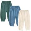 Easygou Kids Elastic Basic Harem Trousers Unisex Baby Boys Girls Casual Cotton Linen Loose Long Baggy Pants Toddler Clothes (1-2T,3PC Solid I,US,1 Year,2 Years,Age) view 1