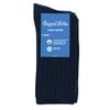 Rugged Soles 6 Pair Multi Pack Soft Cotton Solid Dress, Uniform Ribbed Crew Socks Navy Size Small, Boys 4-6Y, Shoe Size 10-13 view 4