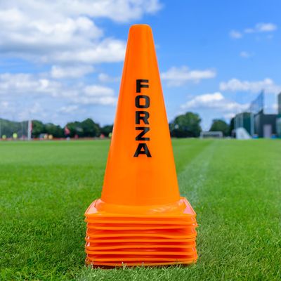 FORZA Large Training Cones - Pack of 10 with 3 Size Options for Optimal Training Sessions (Pack of 100, Orange, 12 Inch)