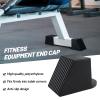 2 Pieces Fitness Equipment End Cap Gym Equipment Fitness Accessories Floor Protectors Replacement Workout Square End Cap, 50x50mm view 2