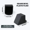 2 Pieces Fitness Equipment End Cap Gym Equipment Fitness Accessories Floor Protectors Replacement Workout Square End Cap, 50x50mm view 4