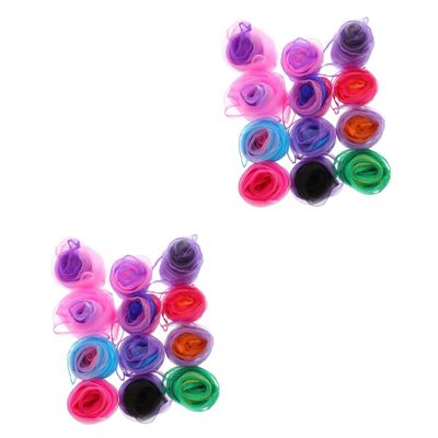 PACKOVE 24pcs Elegant Square Juggling Dance Scarves Chiffon Scarves for Boys and Girls Play Multiple Options Random Color