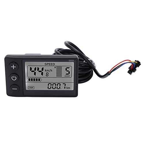 Odorkle S866 LCD Display, Display Meter Control Panel 24V 36V 48V Display LCD Meter with Plug for Electric