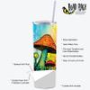 Road Rage Water Painting Colorful Mushrooms Print Tumbler Wrap Laminated with UV Protection For A Long Lasting Sleeve AI-028 Premium Decals - Fits Most Water Bottles - Easy Application view 3