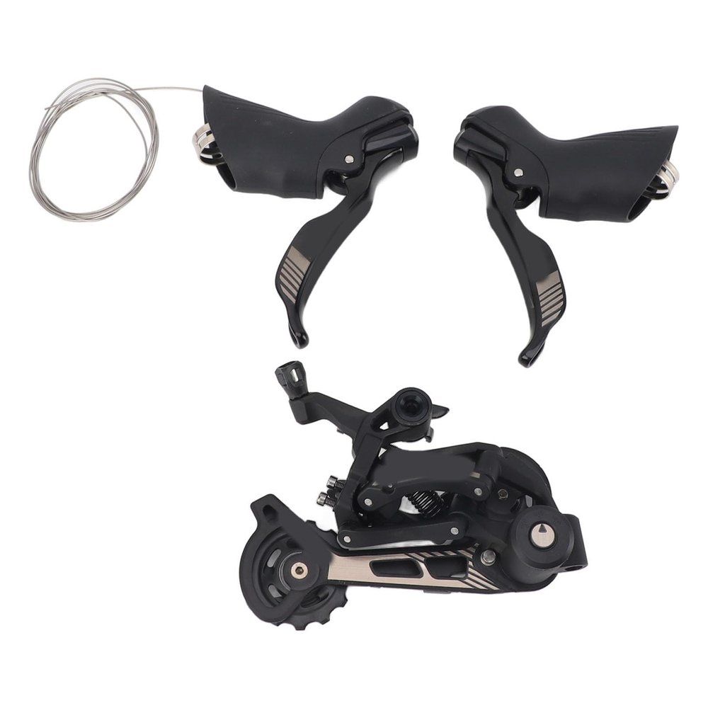 Alomejor 22 Speed Bike Derailleur Set Smooth Secure Grip Gear Kit for Road, Mountain Bike