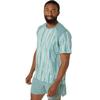 ASICS Men's ROAD ALL OVER PRINT Short Sleeve TOP RUNNING Top, XL, LIGHT CELADON/CELADON view 3