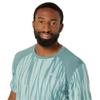 ASICS Men's ROAD ALL OVER PRINT Short Sleeve TOP RUNNING Top, XL, LIGHT CELADON/CELADON view 4