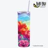 Water Painting Field of Flowers Print Tumbler Wrap Laminated with UV Protection for A Long Lasting Sleeve AI-096 - Road Rage Premium Decals - Fits Most Water Bottles - Easy Application, 8.3x9.2 inch view 2