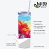 Water Painting Field of Flowers Print Tumbler Wrap Laminated with UV Protection for A Long Lasting Sleeve AI-096 - Road Rage Premium Decals - Fits Most Water Bottles - Easy Application, 8.3x9.2 inch view 3