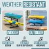 Teal Triangle Freestanding Kayak Storage Rack  2 Kayak Rack & Canoe Rack  Indoor Outdoor Kayak  Adjustable Surfboard & Stand Up Paddle Board Holder  Adjustable Storage Stand - Mud view 4