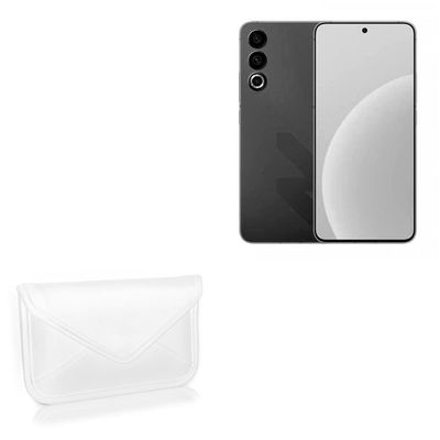 BoxWave Case Compatible with Meizu 20 Classic - Elite Leather Messenger Pouch, Synthetic Leather Cover Case Envelope Design - Ivory White