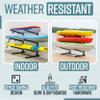 Teal Triangle Freestanding Kayak Storage Rack  3 Kayak Rack & Canoe Rack  Indoor Outdoor Kayak  Adjustable Surfboard & Stand Up Paddle Board Holder  Adjustable Storage Stand - Mud view 3