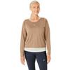 ASICS Women's NAGINO Run Long Sleeve TOP Running Apparel, XS, Pepper/Oatmeal view 1