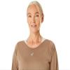 ASICS Women's NAGINO Run Long Sleeve TOP Running Apparel, XS, Pepper/Oatmeal view 4