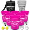 BucketBall | Team Color Edition | Combo Pack (Pink/Silver): Original Yard Pong Game: Best Camping, Beach, Lawn, Outdoor, Family, Adult, Tailgate, Jumbo, Giant Game