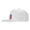 ADTEMP American Flag Peace Sign Unisex Baseball Cap Outdoor Travel Sun Protection Cap Casual Cap Sandwich Cap White view 3