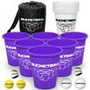 BucketBall | Team Color Edition | Combo Pack (Purple/White): Original Yard Pong Game: Best Camping, Beach, Lawn, Outdoor, Family, Adult, Tailgate, Jumbo, Giant Game view 1